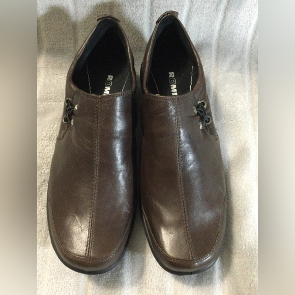 Romika Citylight Brown Leather Slip-on Loafers EU 37 US 6 to 6.5 - Picture 2 of 13